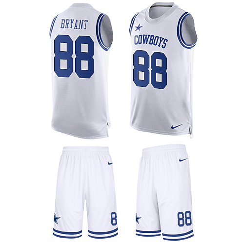 Nike Cowboys #88 Dez Bryant White Men's Stitched NFL Limited Tank Top Suit Jersey